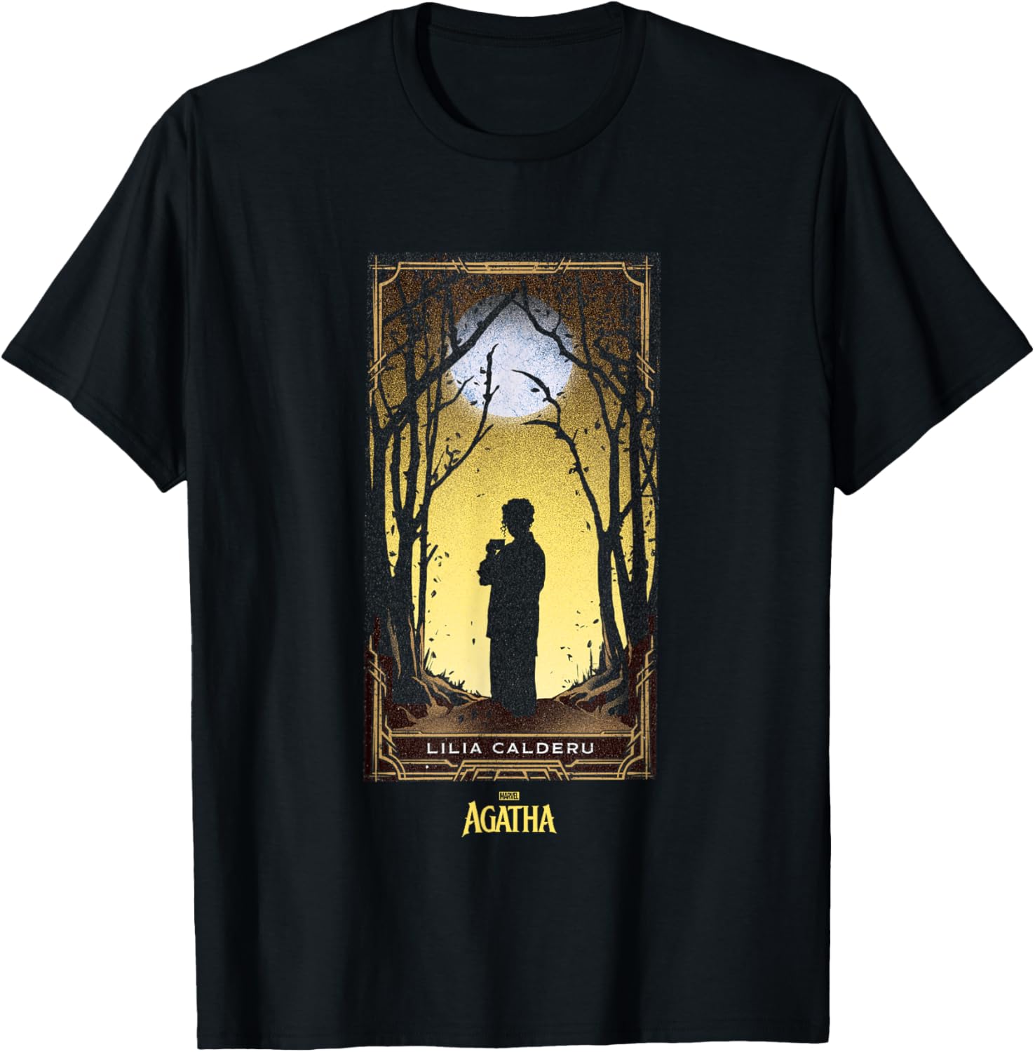 Marvel Agatha All Along Lilia Calderu Tarot Card Vintage T-Shirt - T-Shirt | Black