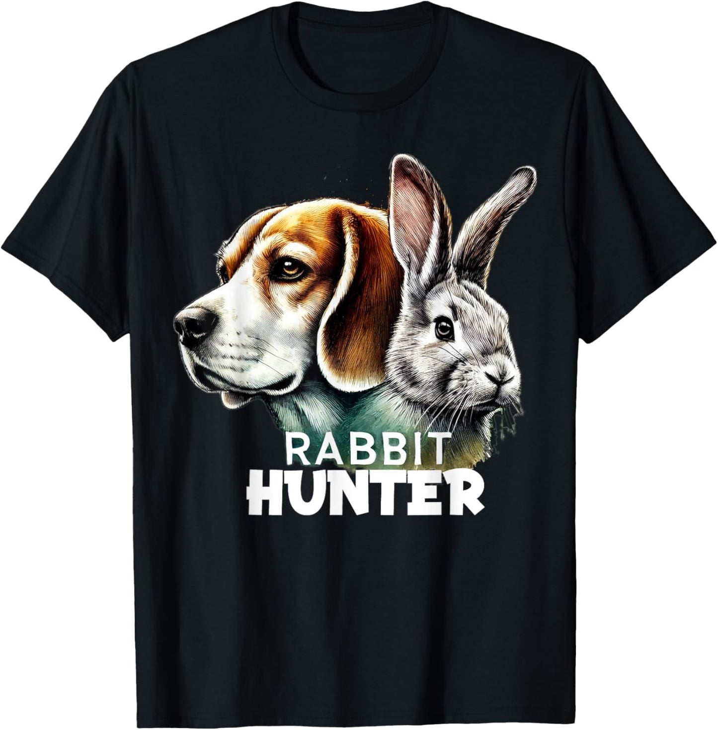 Beagle Dog Rabbit Hunter Rabbit Hunting Rabbiting Hunter T-Shirt - T-Shirt | Black