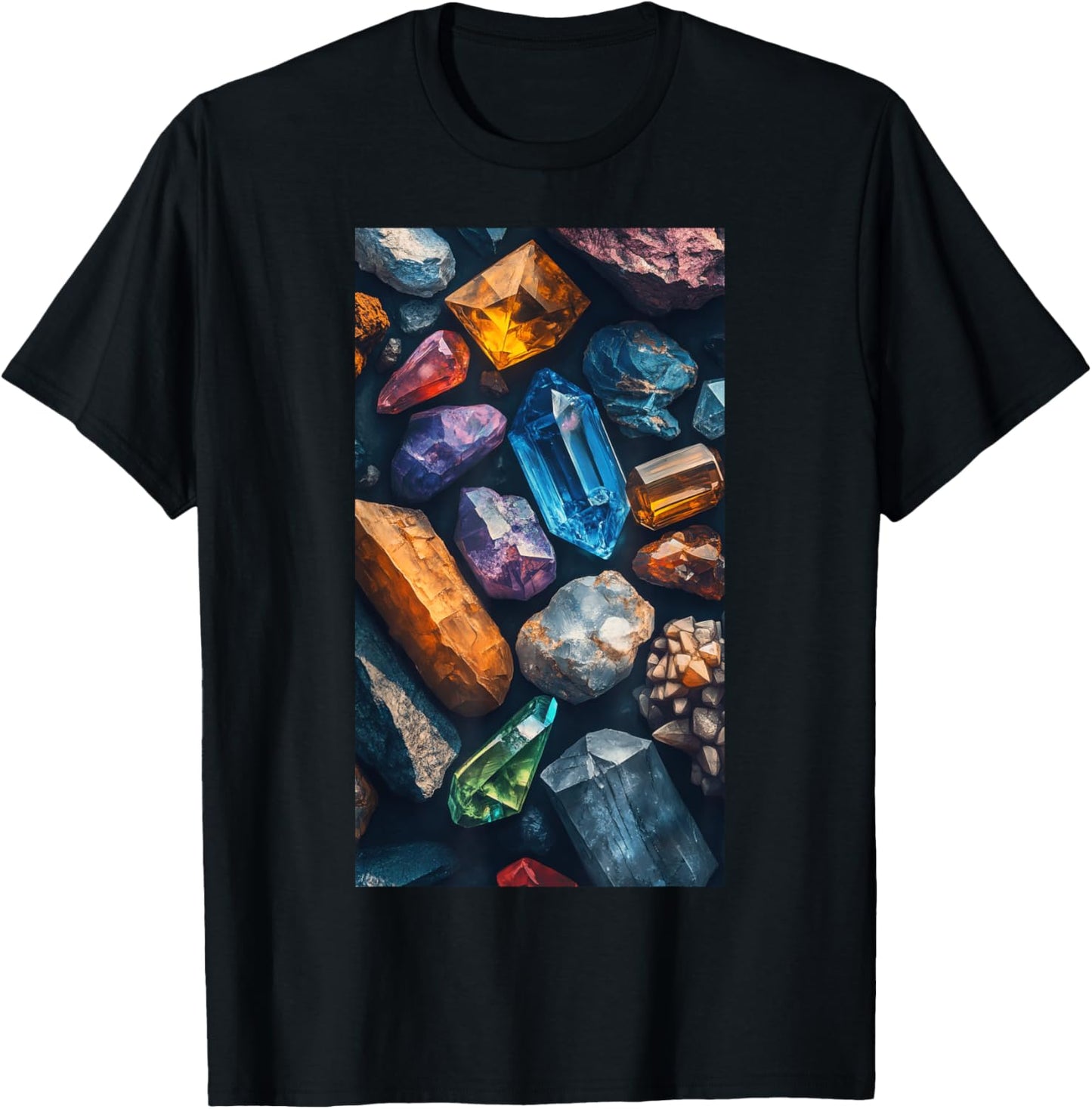 Minerals Gems Crystals Rock Collecting Geolog T-Shirt - T-Shirt | Black