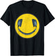 Love 70's 80's 90's Music Vintage Headphone Smile Music DJ T-Shirt - T-Shirt | Black