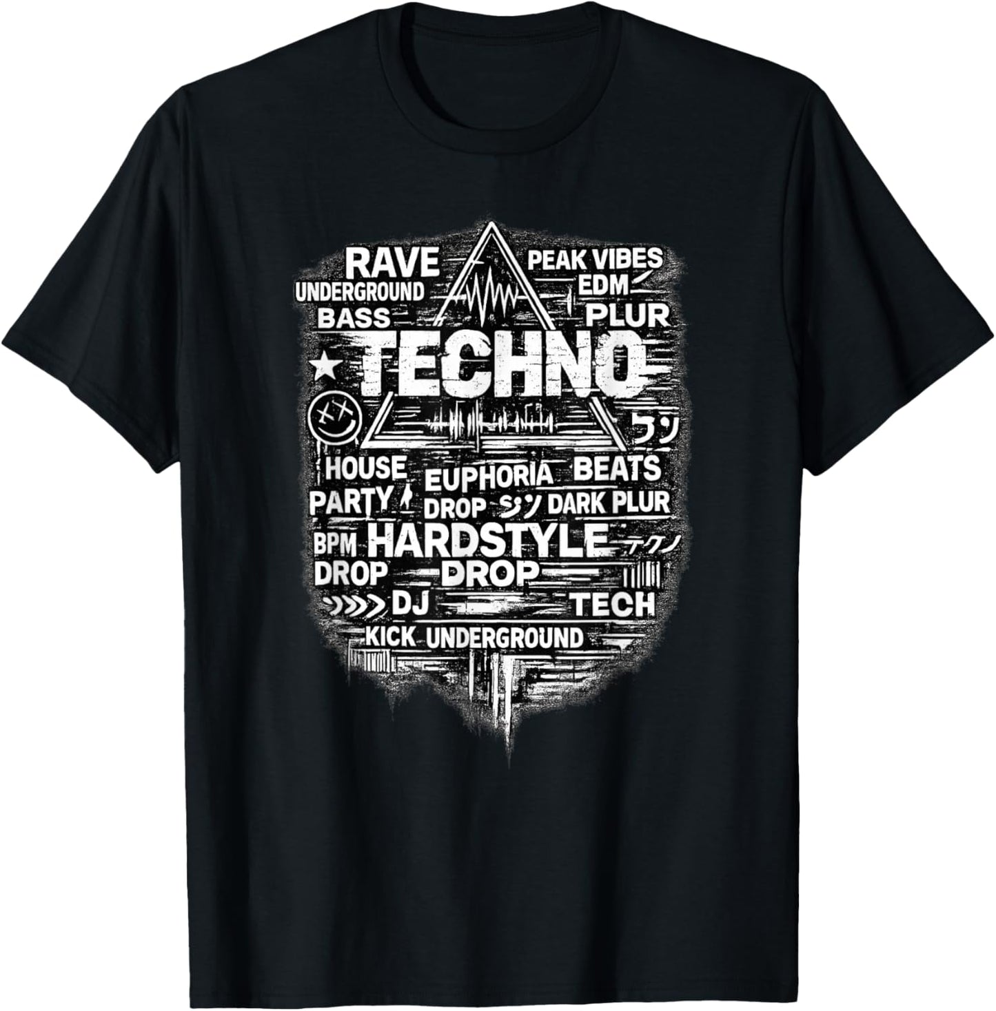 Techno Rave EDM Underground Bass Music Apparel T-Shirt - T-Shirt | Black