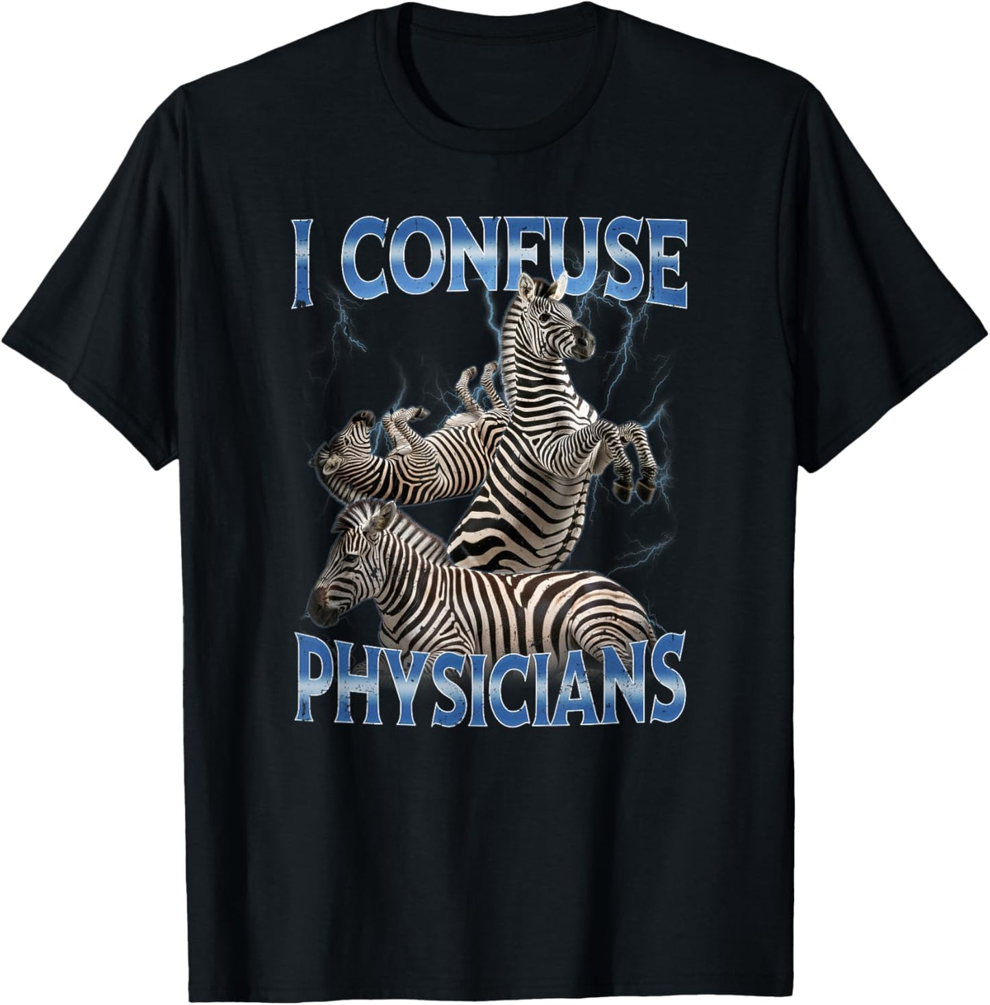 I Confuse Physicians Zebra Ribbon Rare Disease Awareness T-Shirt - T-Shirt | Black