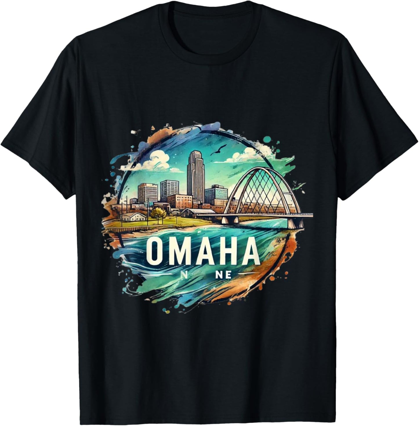 Omaha NE Nebraska T-Shirt - T-Shirt | Black