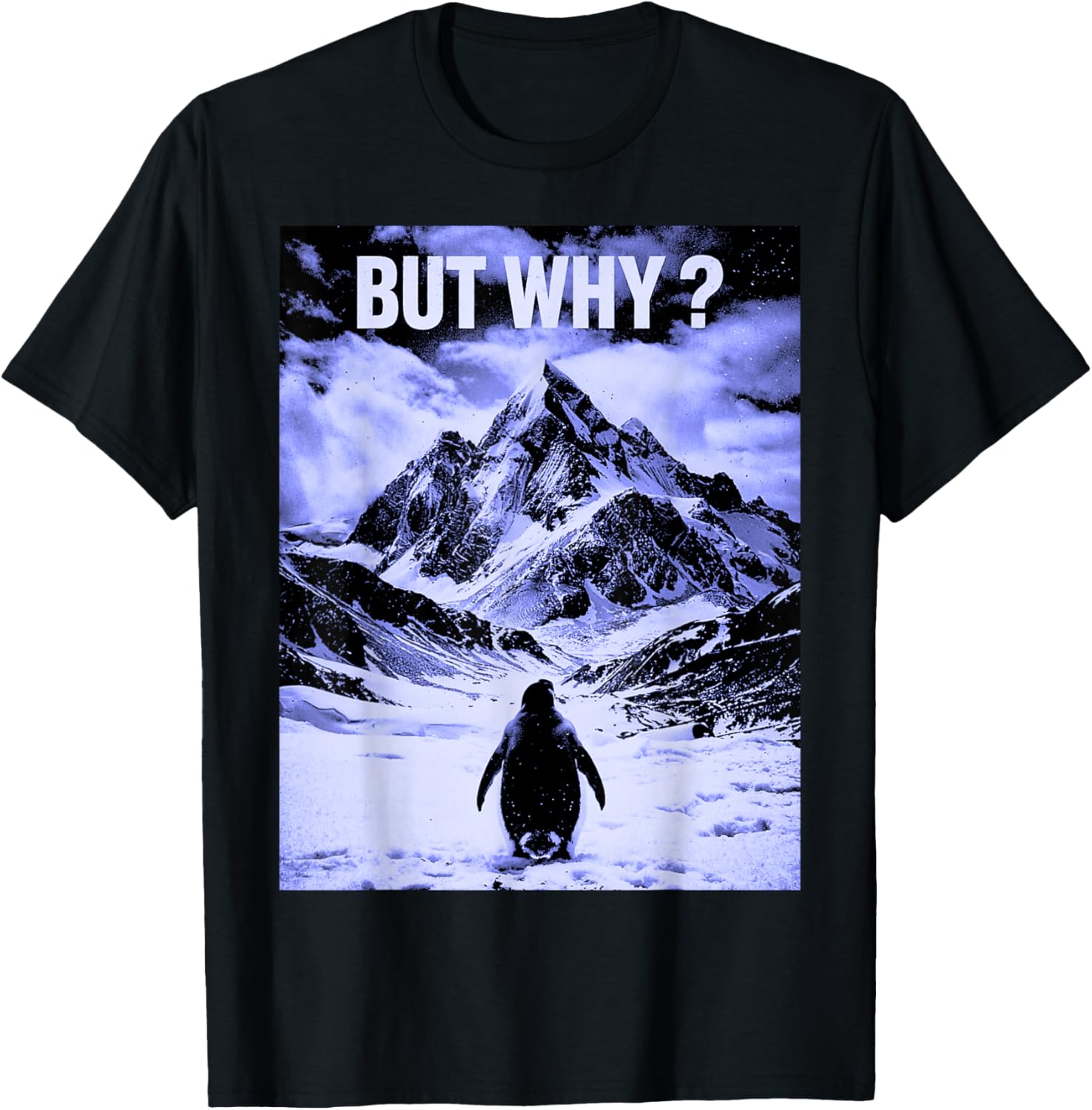 Nihilistic Penguin trinding Walking To The Mountains T-Shirt - T-Shirt | Black