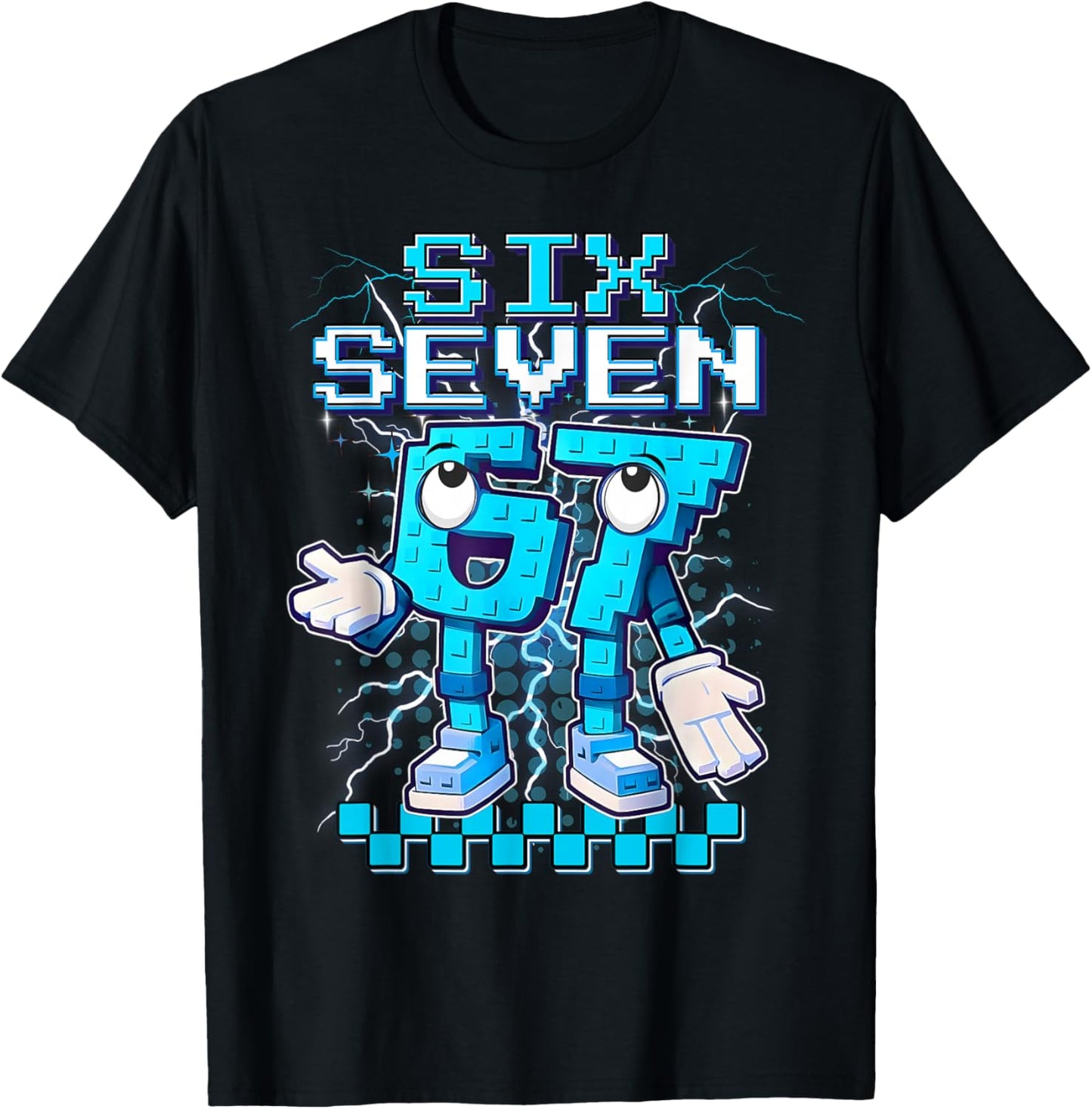 67 6 7 Six Seven Meme 6 7 Italian Brainrot 67 Gaming für Jungen T-Shirt - T-Shirt | Black