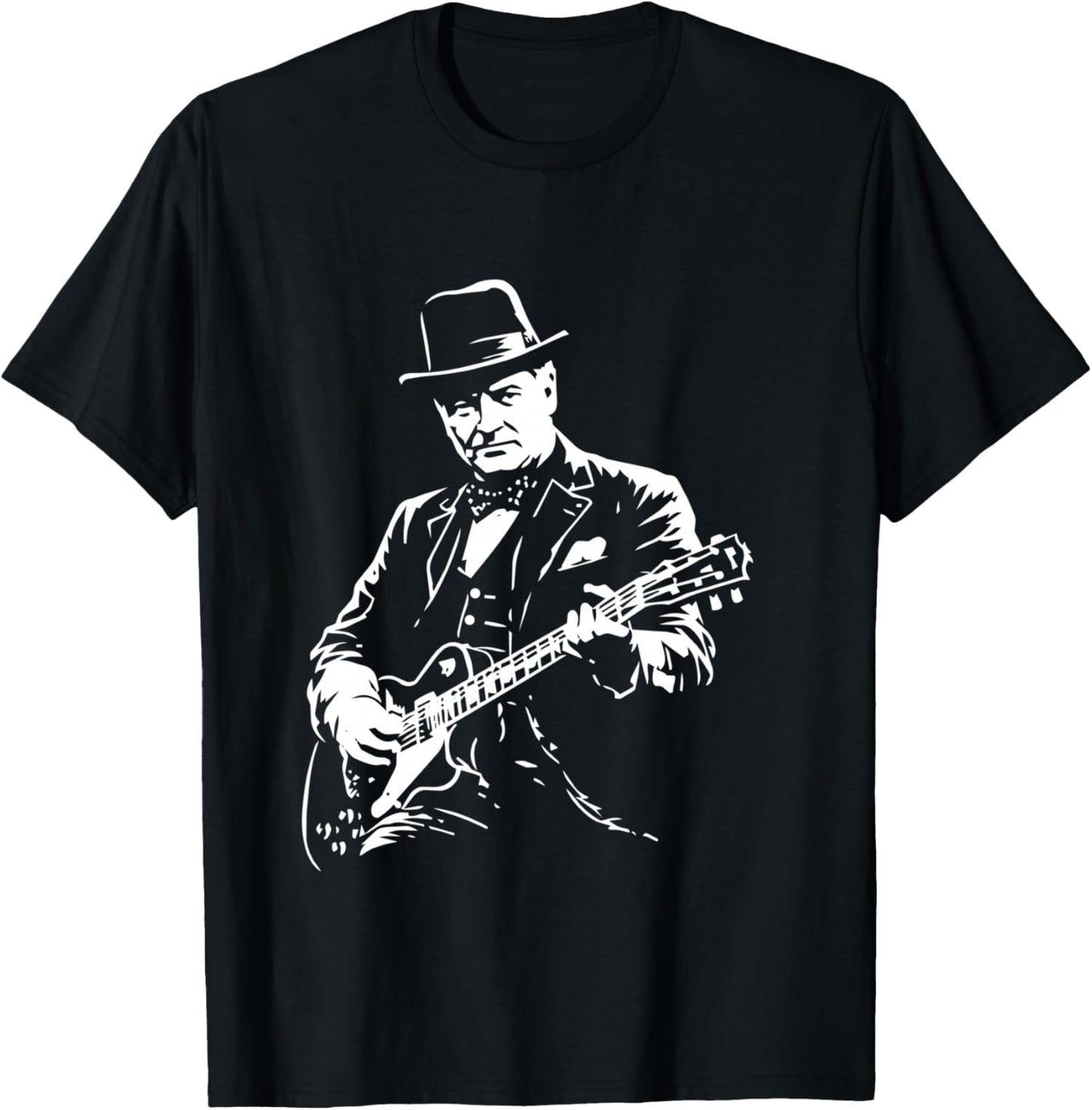 Winston Churchill Guitare Manche Longue T-Shirt - T-Shirt | Black