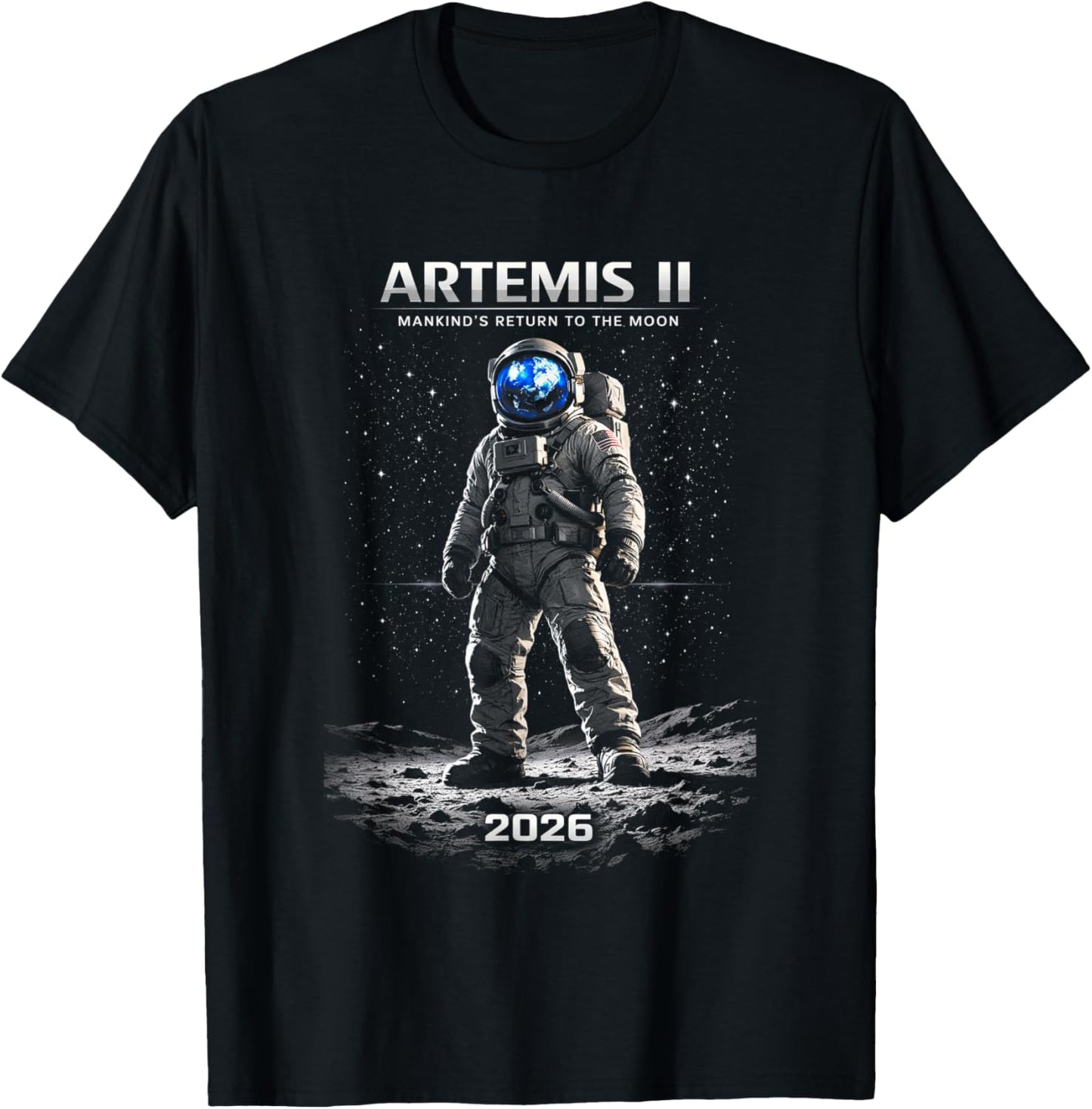 Artemis Astronaut Mission to The Moon 2026 Rocket Artemis 2 T-Shirt - T-Shirt | Black