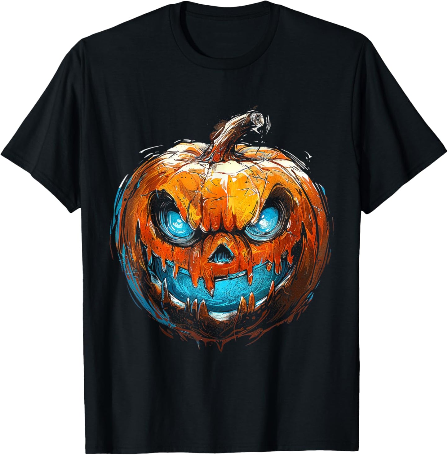 Pumpkin Costume Halloween Spooky Art Pumpkin T-Shirt - T-Shirt | Black