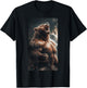 Bear Muscular Muscles Bodybuilding Roaring Nature T-Shirt - T-Shirt | Black