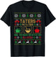 Funny Christmas Taters Potatoes Ugly Christmas Sweater T-Shirt - T-Shirt | Black