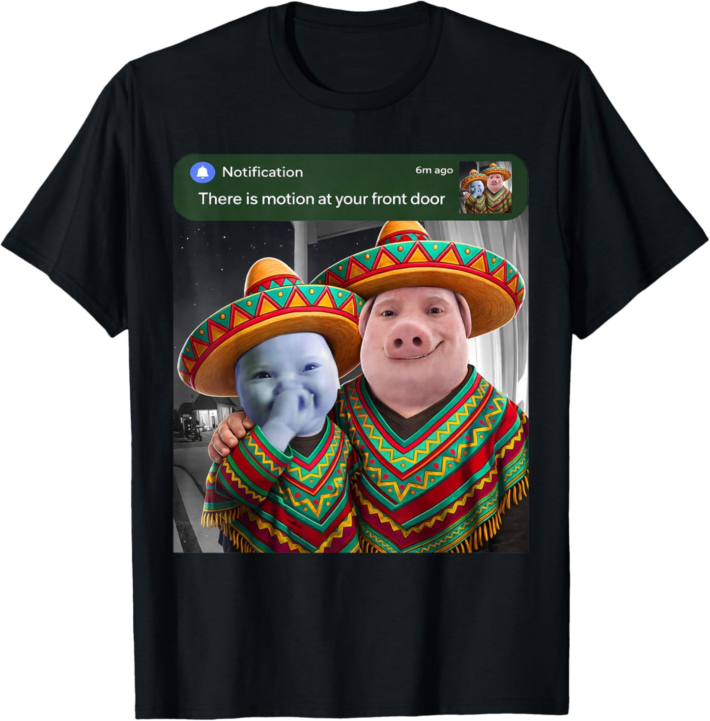 There is Motion At Your Front Door John Pork and Ai Baby T-Shirt - T-Shirt | Black