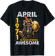 55th Birthday Raccoon Beer April 1971 Vintage 55 Years Old T-Shirt - T-Shirt | Black