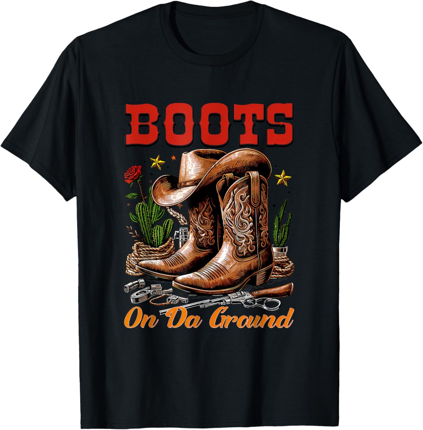 Boots On The Ground T-Shirt - T-Shirt | Black