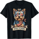 250th Anniversary USA 1776 2026 Dog Vintage Yorkie T-Shirt - T-Shirt | Black