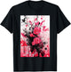 Frutiger Metro: Pink Roses Stars Hearts Paper T-Shirt - T-Shirt | Black