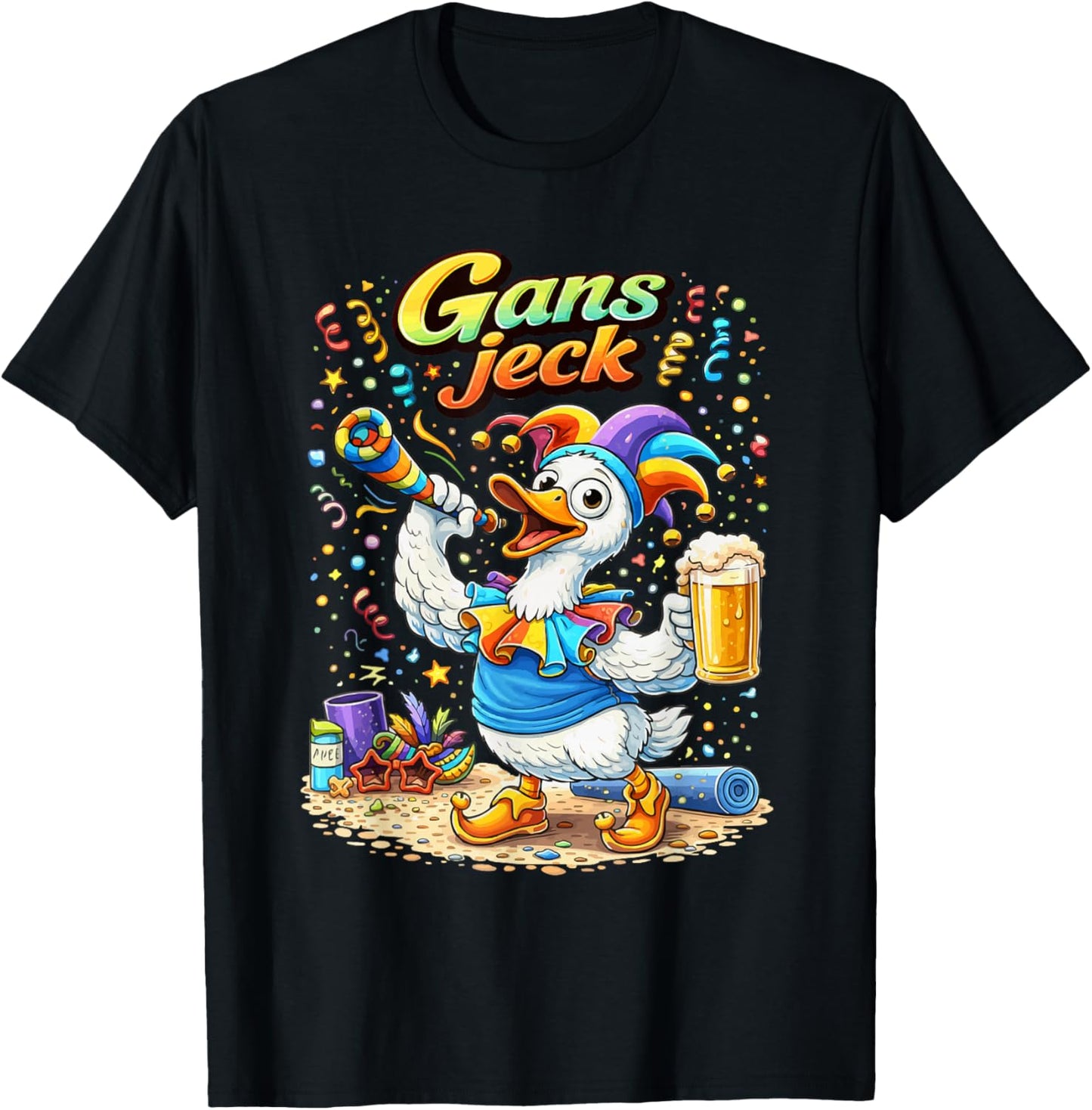 Gans Jeck – Carnival Pure T-Shirt - T-Shirt | Black