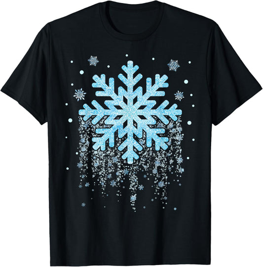 Snowflake Costume Winter Christmas Matching Kids T-Shirt - T-Shirt | Black