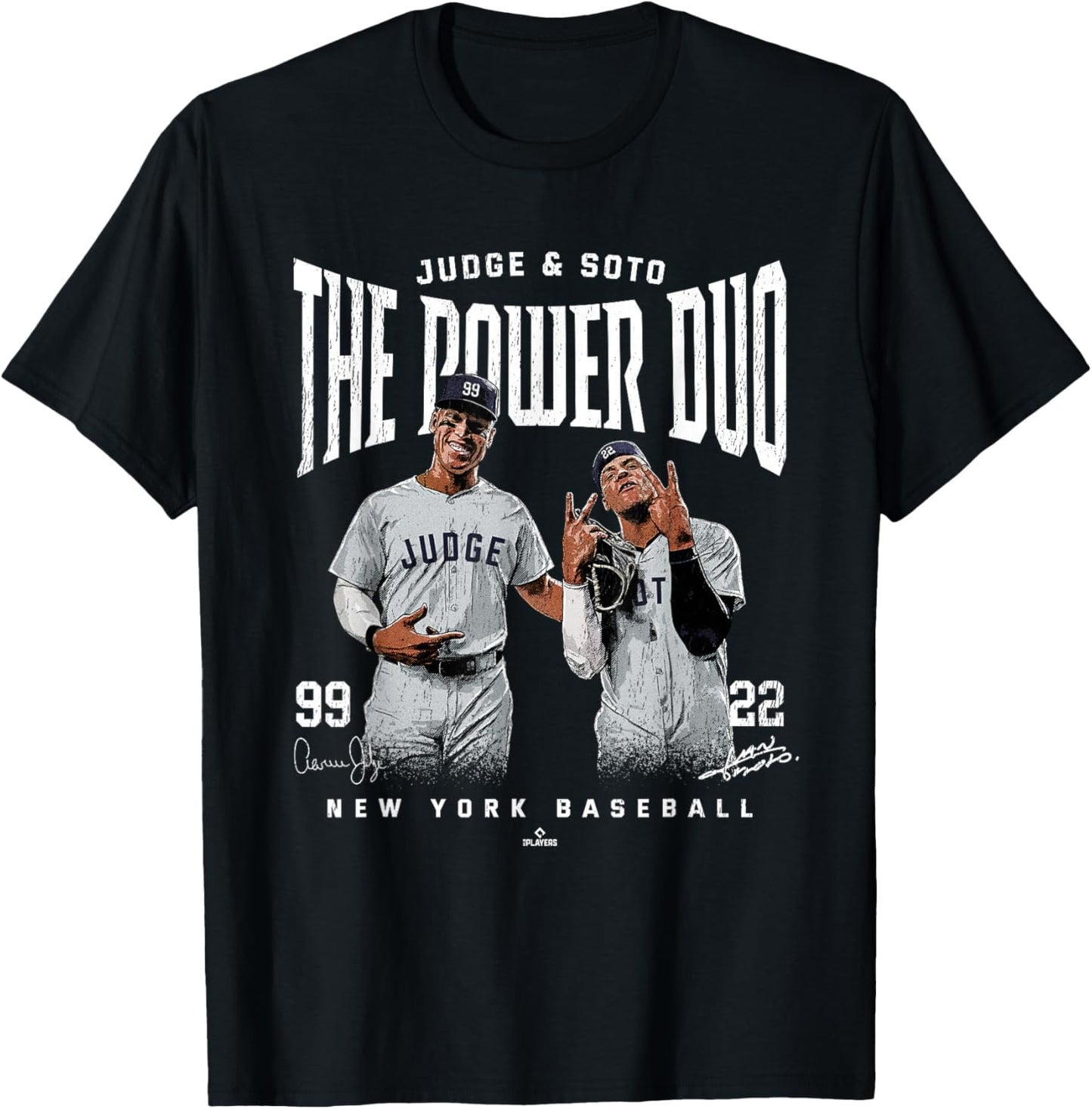 Judge & Soto The Power Duo Aaron Judge New York MLBPA T-Shirt - T-Shirt | Black