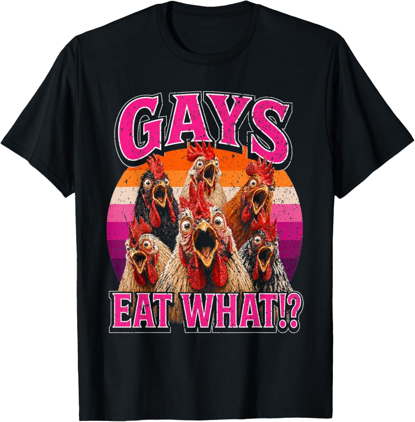 Gays Eat What Funny Pride Joke Rainbow Queer CSD Party LGBTQ T-Shirt - T-Shirt | Black