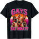 Gays Eat What Funny Pride Joke Rainbow Queer CSD Party LGBTQ T-Shirt - T-Shirt | Black