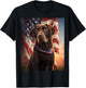 4th of July Dog American Chocolate Labrador Veteran's Day T-Shirt - T-Shirt | Black