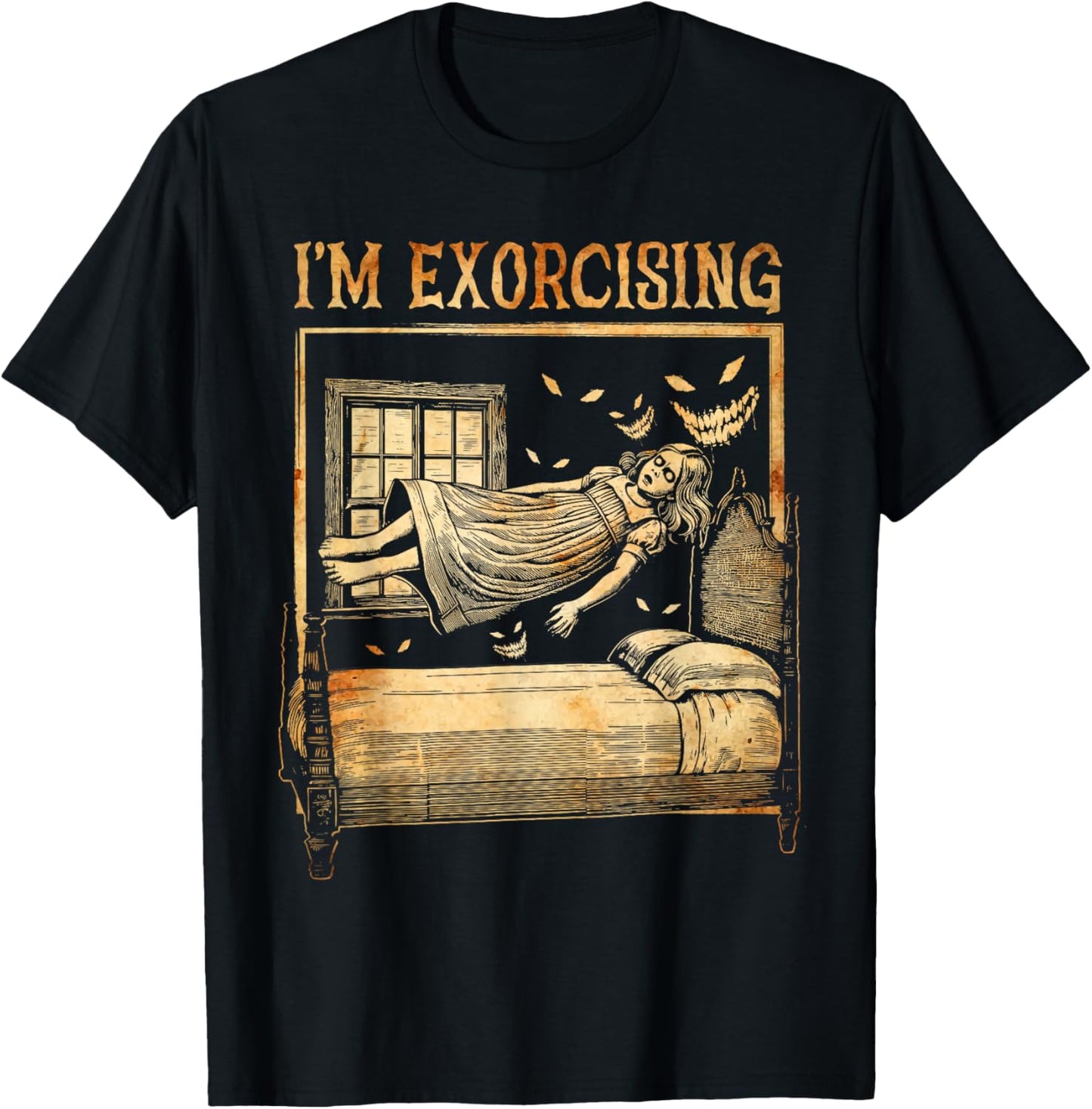 Halloween Fitness Horror Ghost I'm Exorcising Funny Gym T-Shirt - T-Shirt | Black