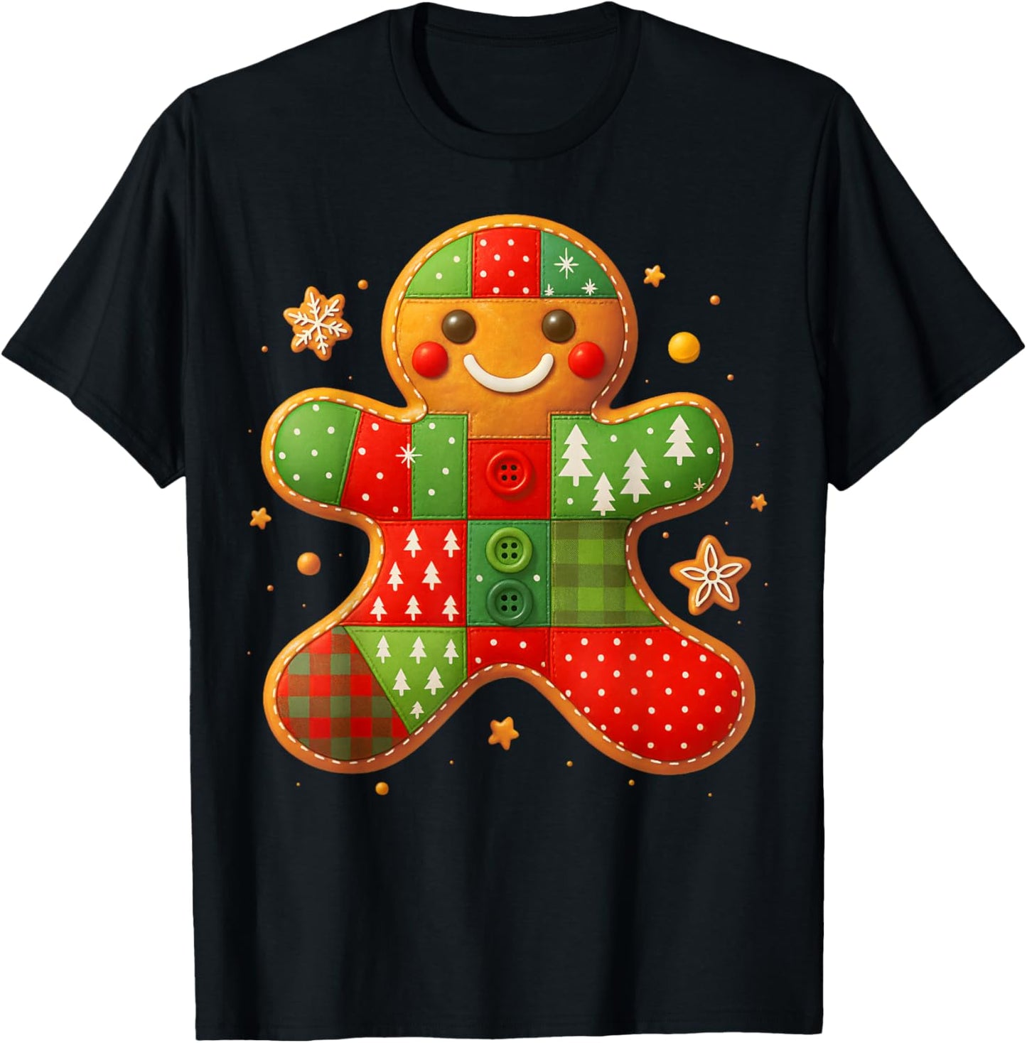 Gingerbread Kids Boys Family Youth Christmas T-Shirt - T-Shirt | Black