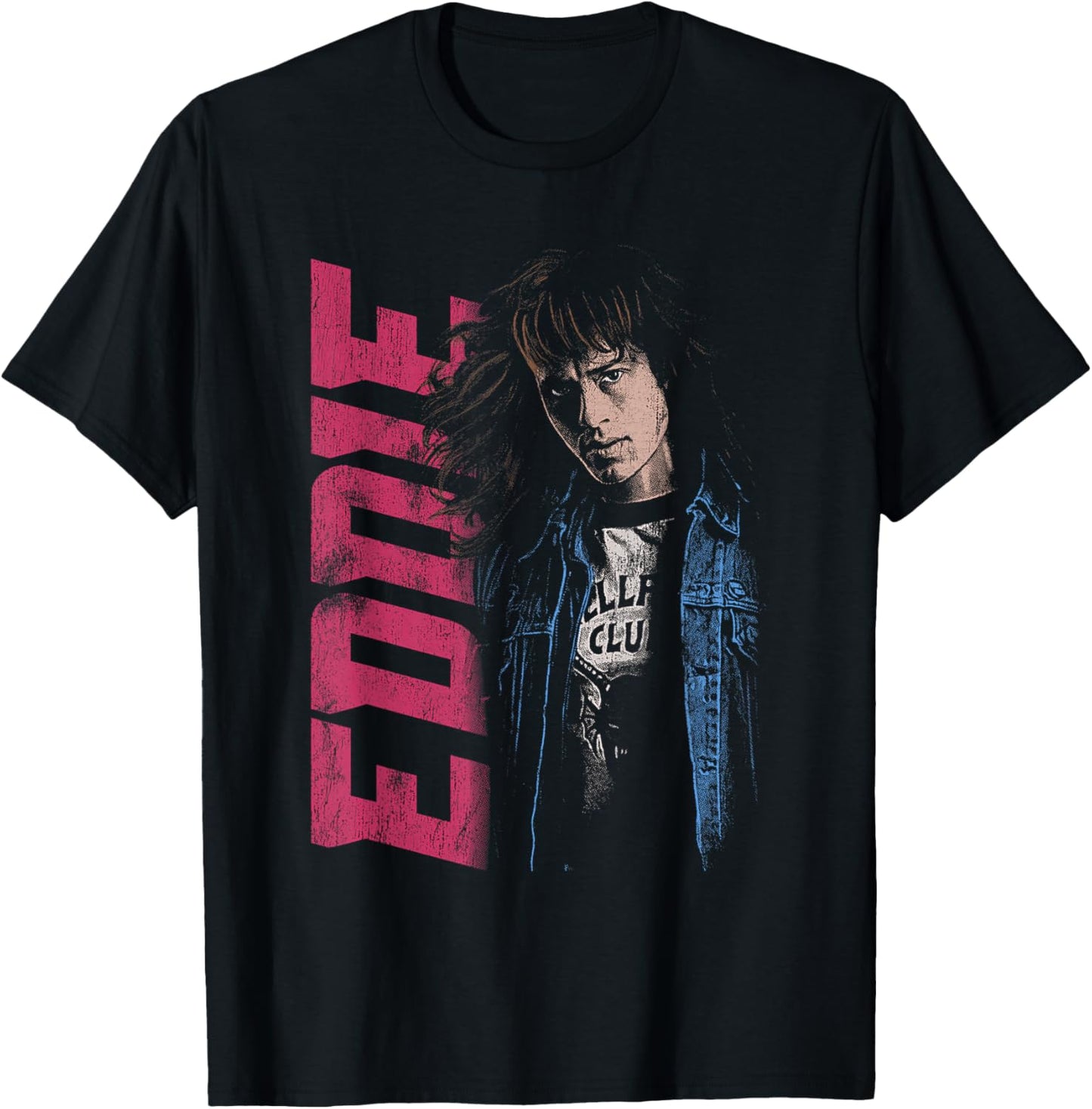 Stranger Things Eddie Neo Homage Officially Licensed T-Shirt - T-Shirt | Black