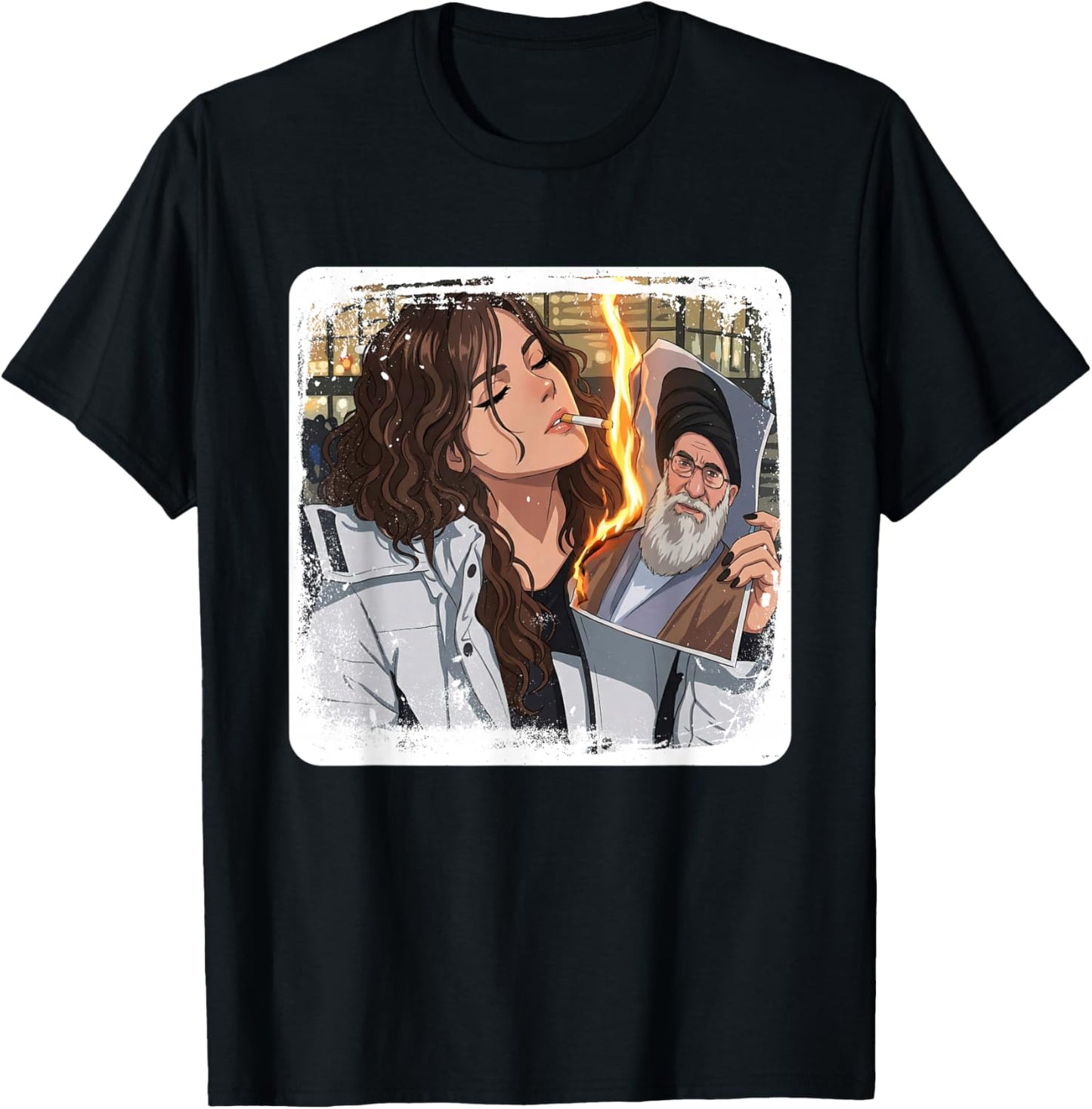 Cigarette of Rebellion Smoke of Resistance Iran Revolution T-Shirt - T-Shirt | Black