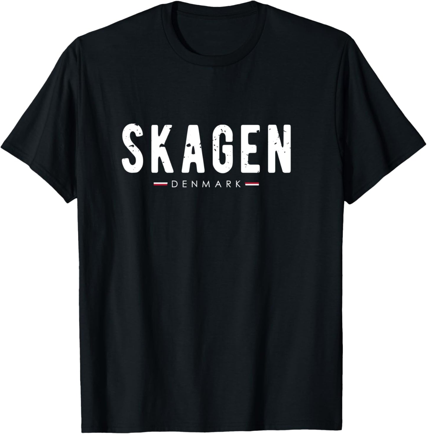 Vintage Skagen Dänemark Urlaub | Dänemark-Liebhaber Langarmshirt T-Shirt - T-Shirt | Black