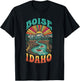 Retro Boise Idaho Sunset Skyline Vintage T-Shirt - T-Shirt | Black
