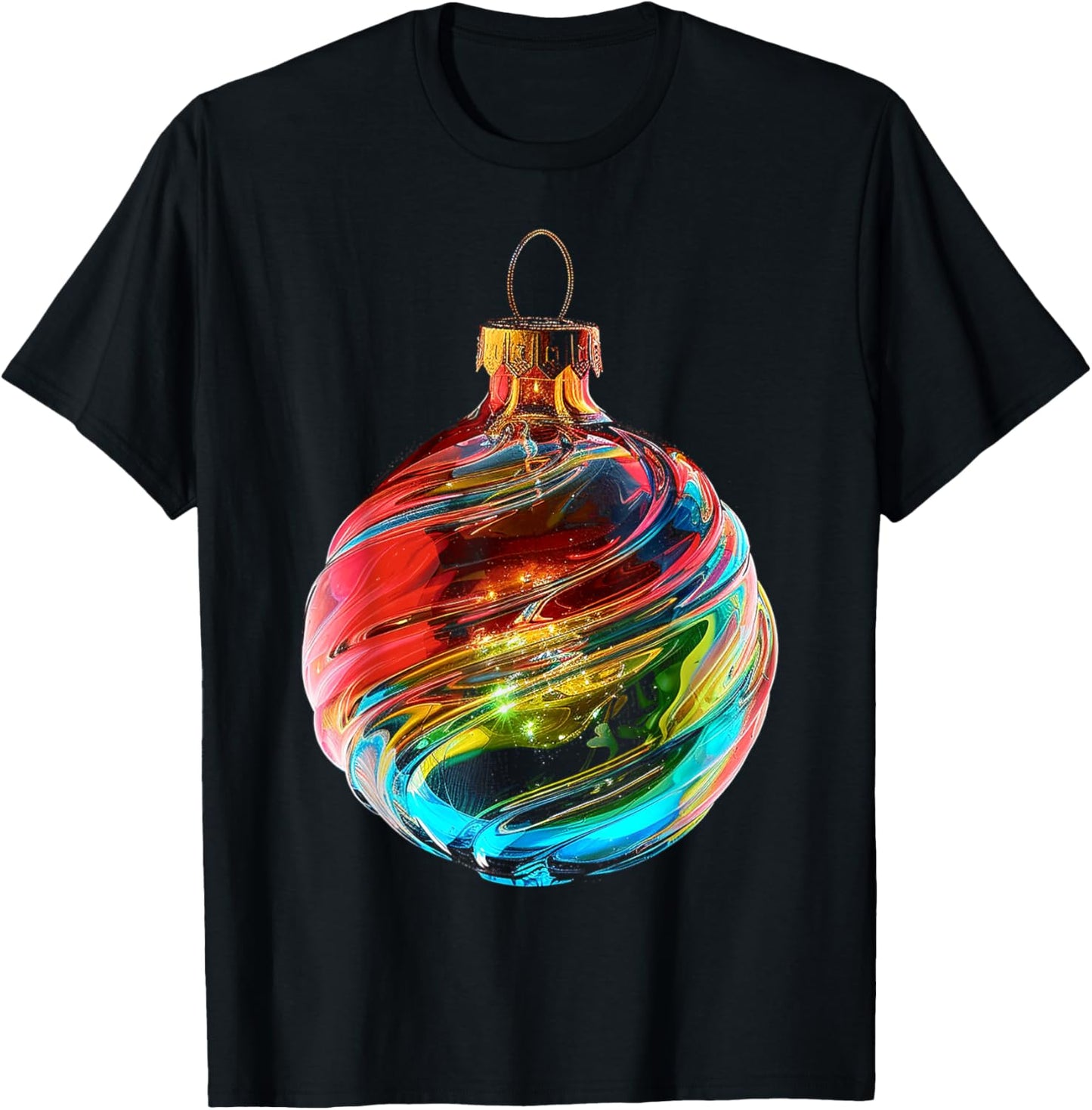 Christmas Ornament X-Mas Family Art Christmas Ornament T-Shirt - T-Shirt | Black
