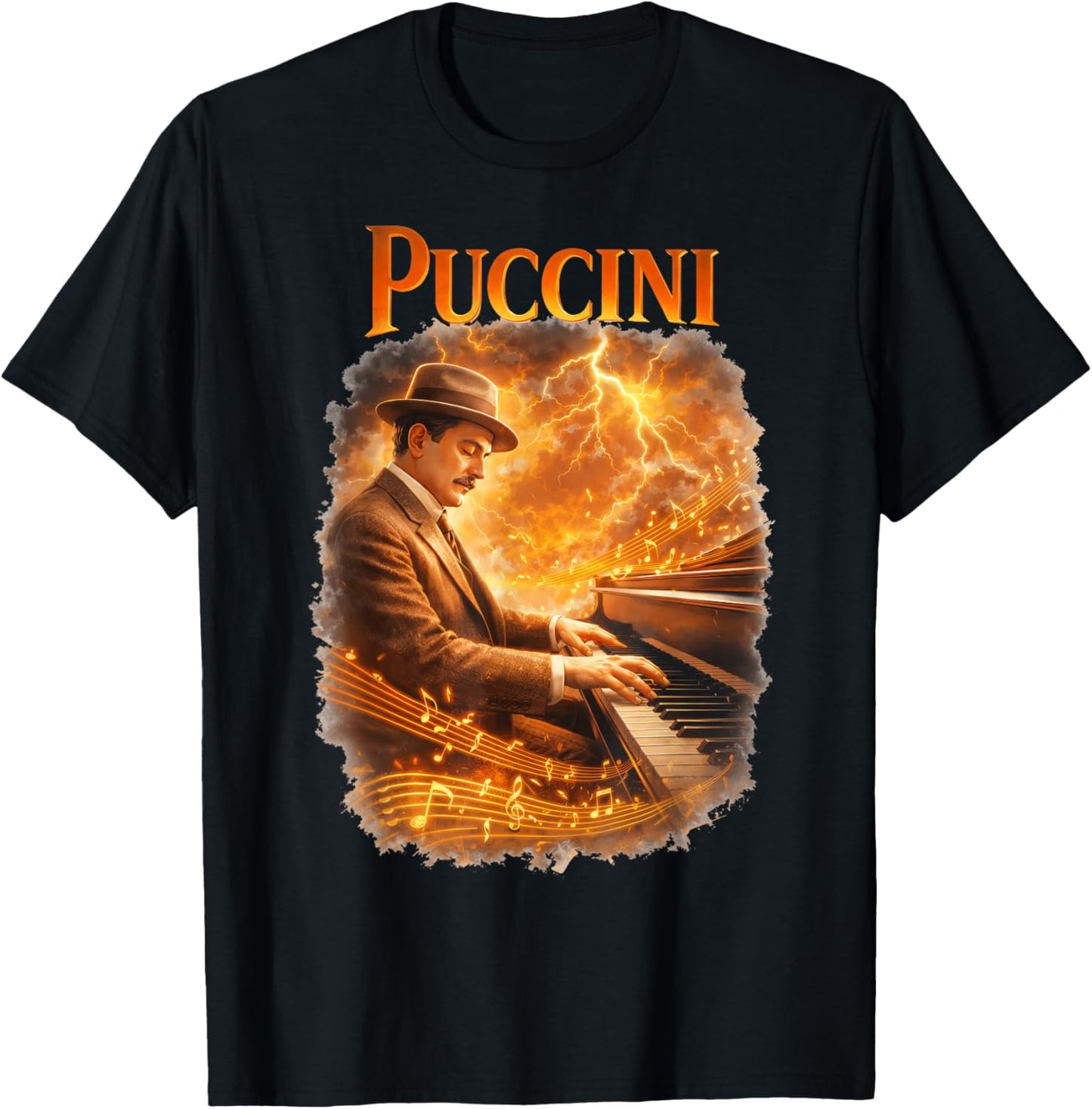Giacomo Puccini Composer T-Shirt - T-Shirt | Black
