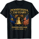 Pennsylvania 250 Years 1776 2026 Vintage Liberty Bell Design T-Shirt - T-Shirt | Black