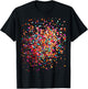 Confetti Explosion Celebration Pattern T-Shirt - T-Shirt | Black