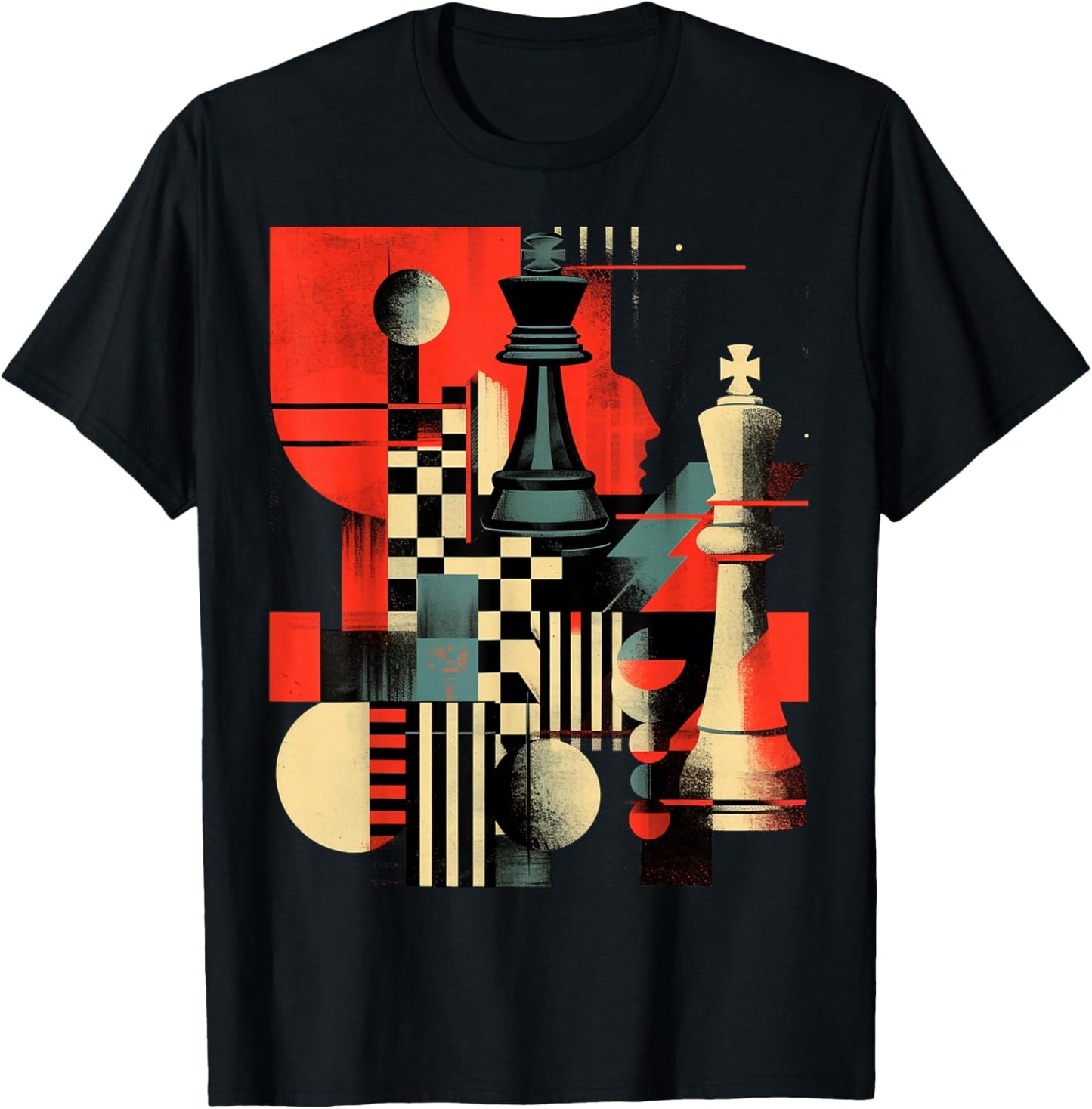 Artistic Chess player Men and Women Chess love T-Shirt - T-Shirt | Black