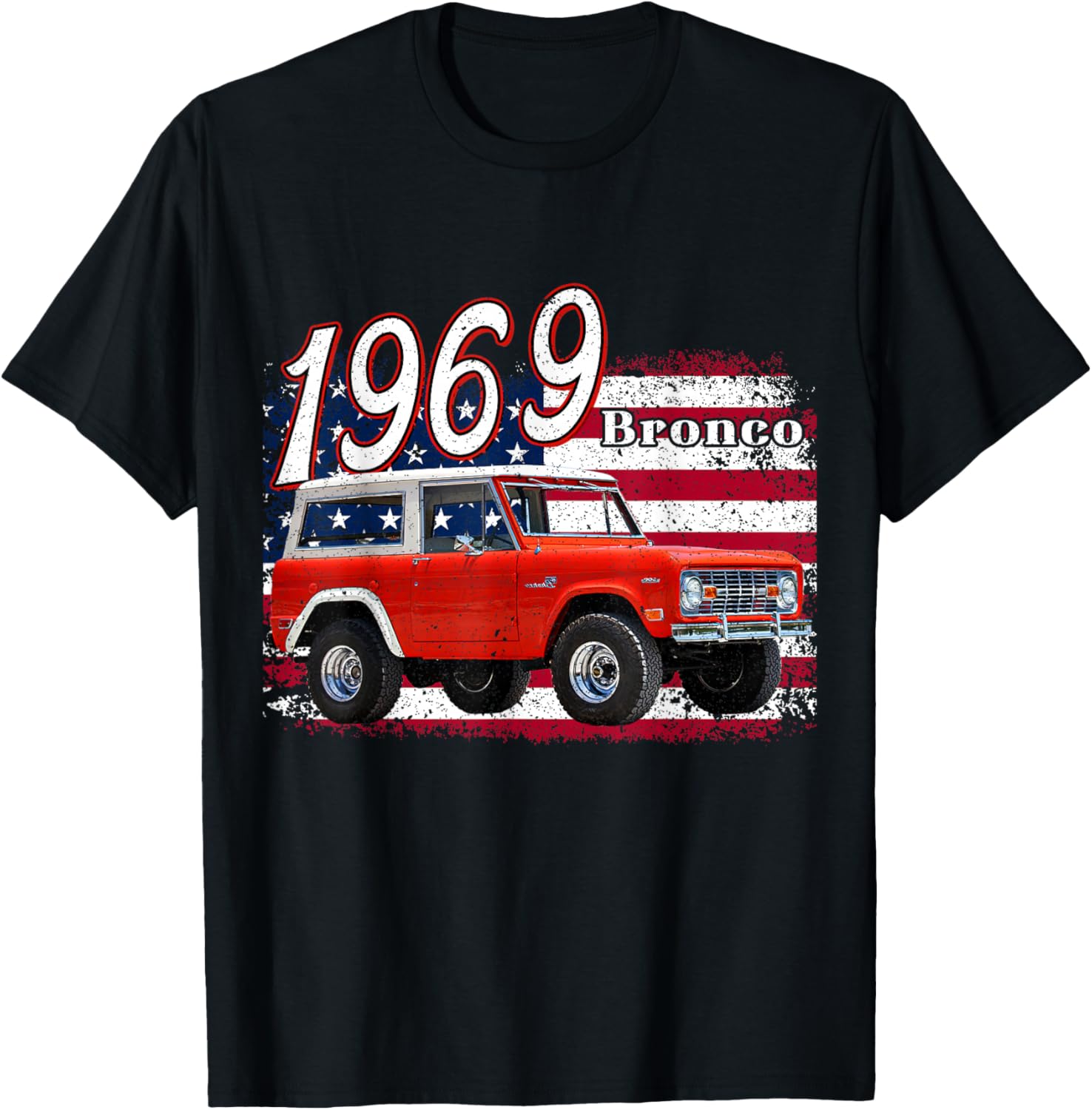 1969 69 Bronco SUV Car T-Shirt - T-Shirt | Black