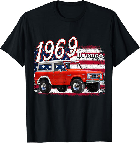 1969 69 Bronco SUV Car T-Shirt - T-Shirt | Black