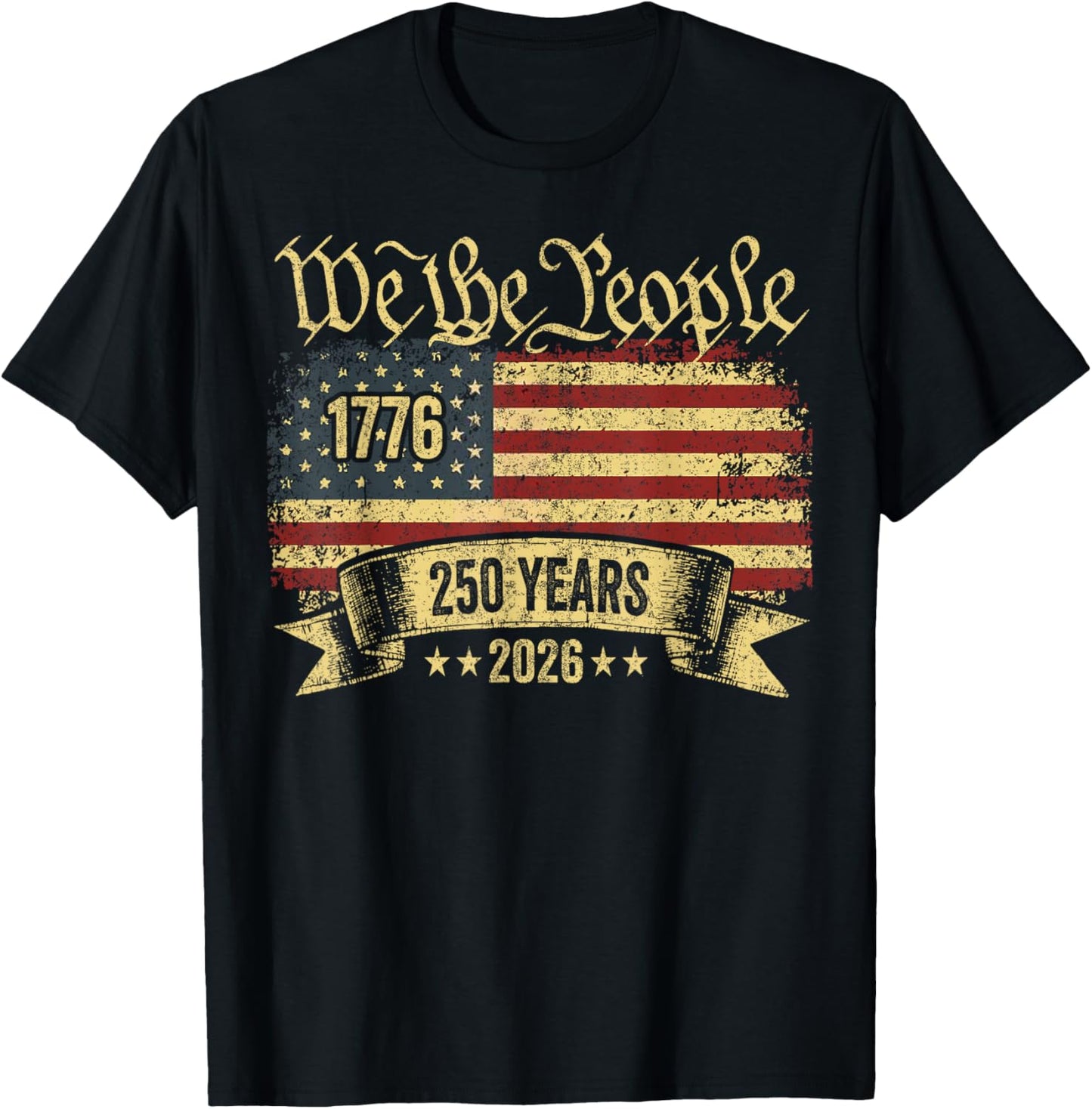 250 Years Birthday America USA 250th Anniversary 4th of July T-Shirt - T-Shirt | Black