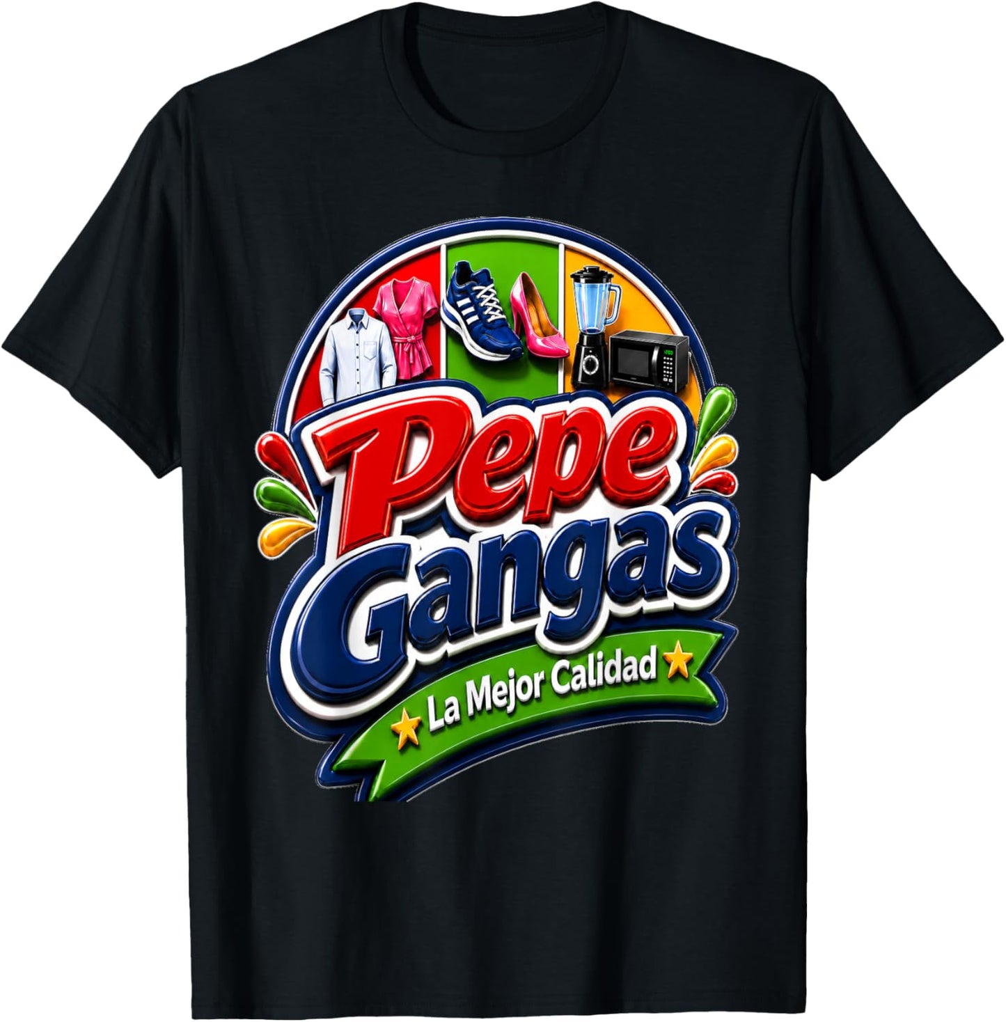 The Global Latin Factor Multi Color Neon T-Shirt - T-Shirt | Black