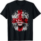Vintage England National Flag Lion Face English England Flag T-Shirt - T-Shirt | Black