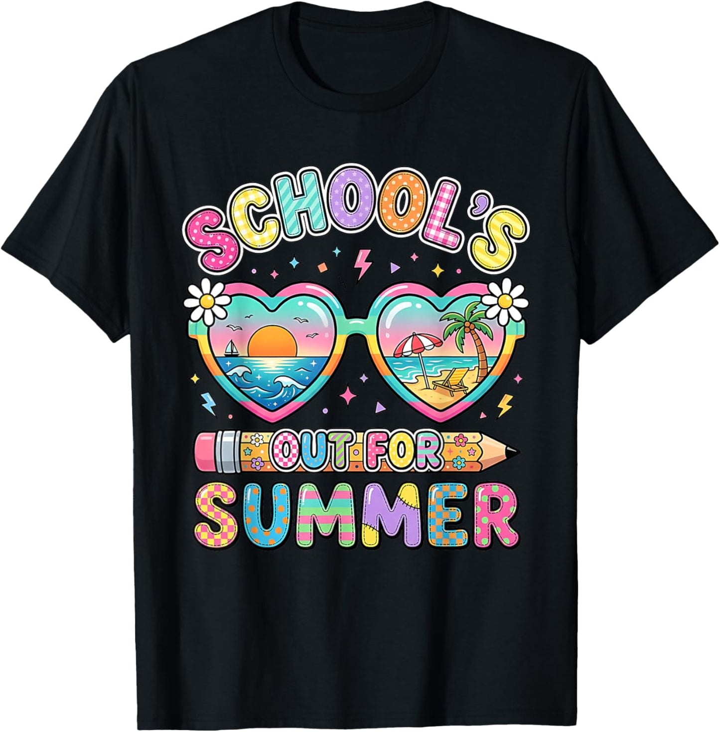 Last Day of School Funny Schools Out for Summer Teacher Boys T-Shirt - T-Shirt | Black