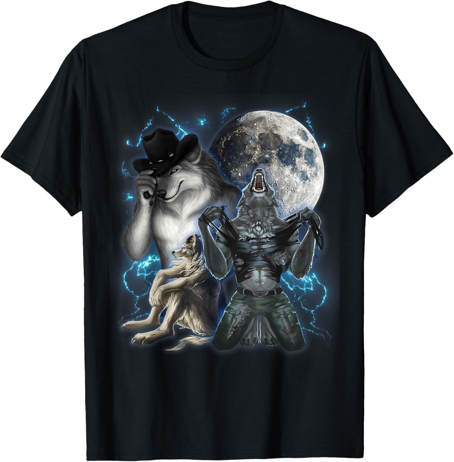Cringe Alpha Wolf T-Shirt - T-Shirt | Black
