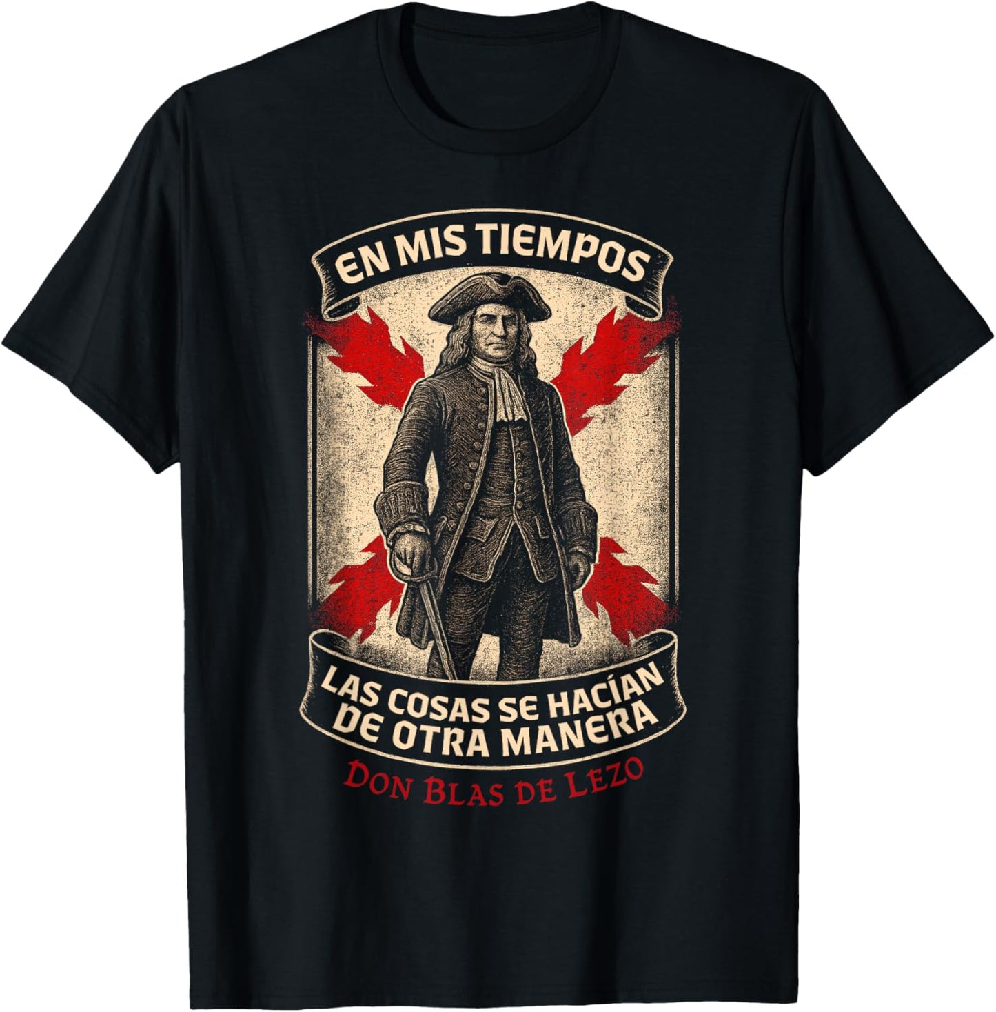Tercio Viejo in My Times Don Blas de Lezo Spain Thirds T-Shirt - T-Shirt | Black