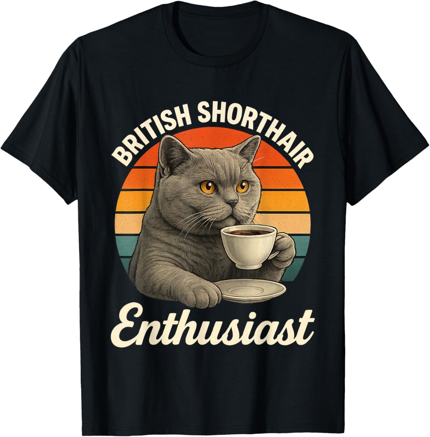Britannique Amateur de Cheveux Courts pour Chat Maman British Shorthair T-Shirt - T-Shirt | Black
