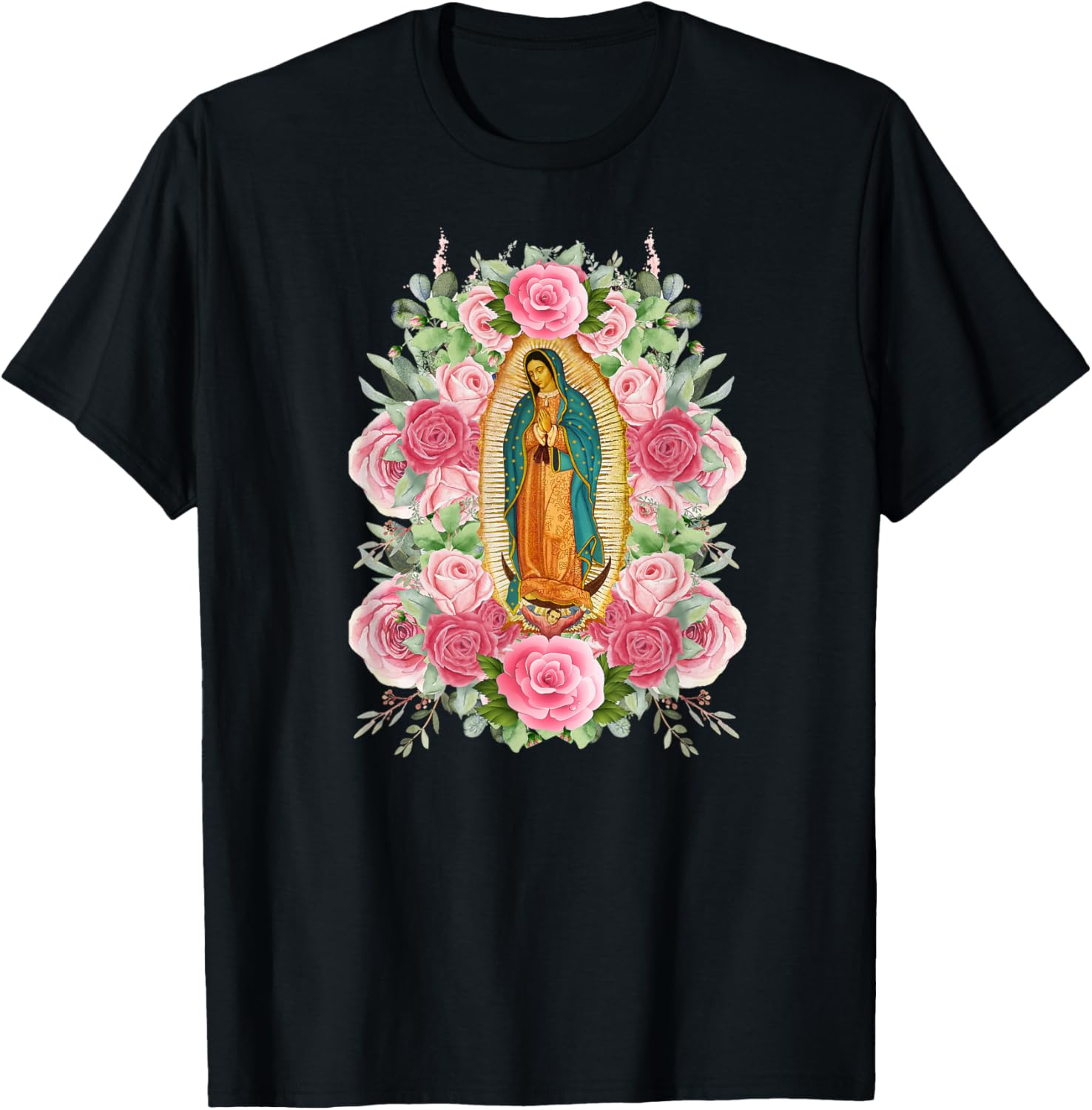 Virgen de Guadalupe Our Lady of Guadalupe T-Shirt - T-Shirt | Black