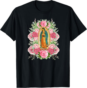 Virgen de Guadalupe Our Lady of Guadalupe T-Shirt - T-Shirt | Black