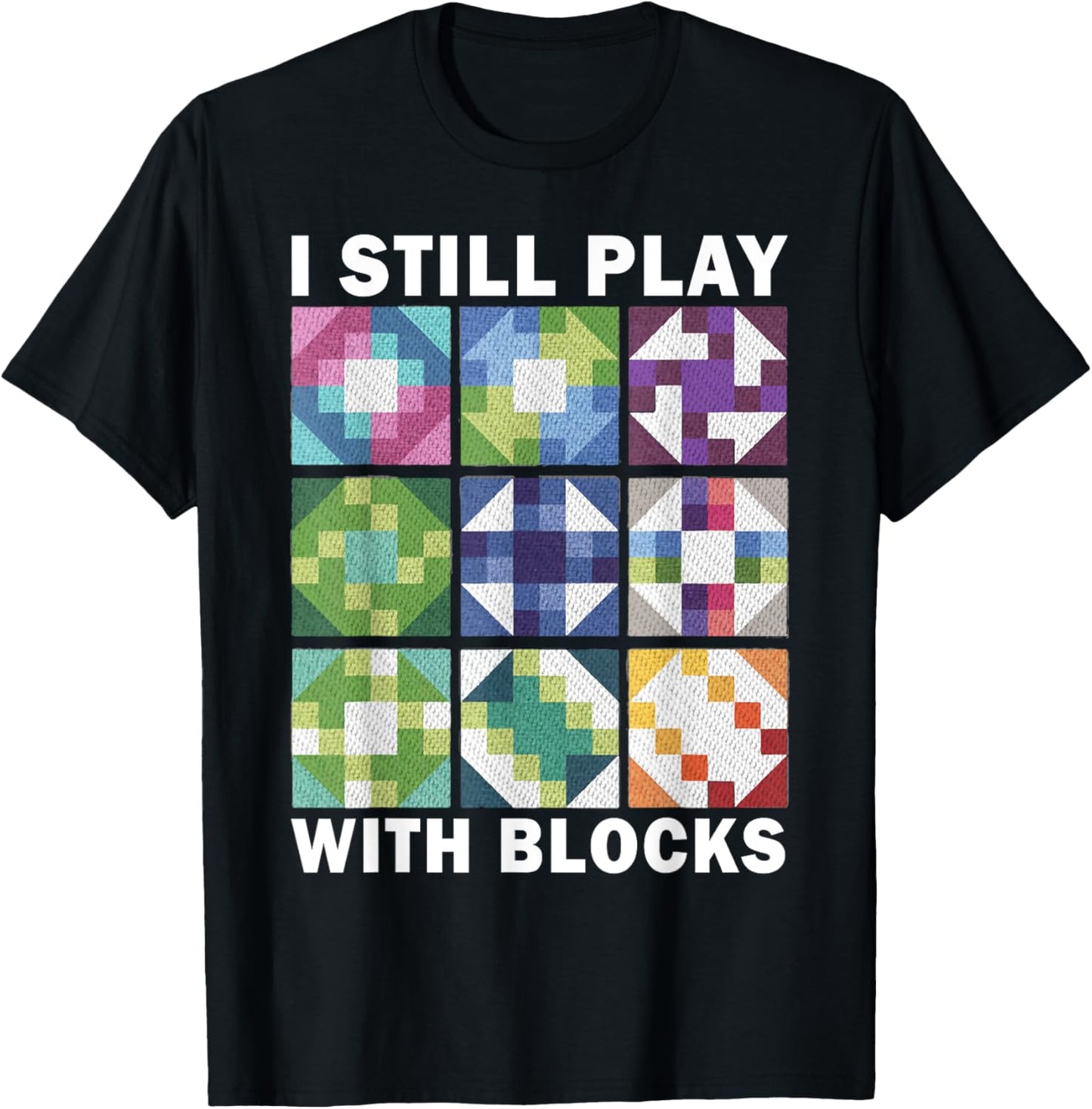 Funny Quilting Art Quilting Sewing Lover Quilter T-Shirt - T-Shirt | Black