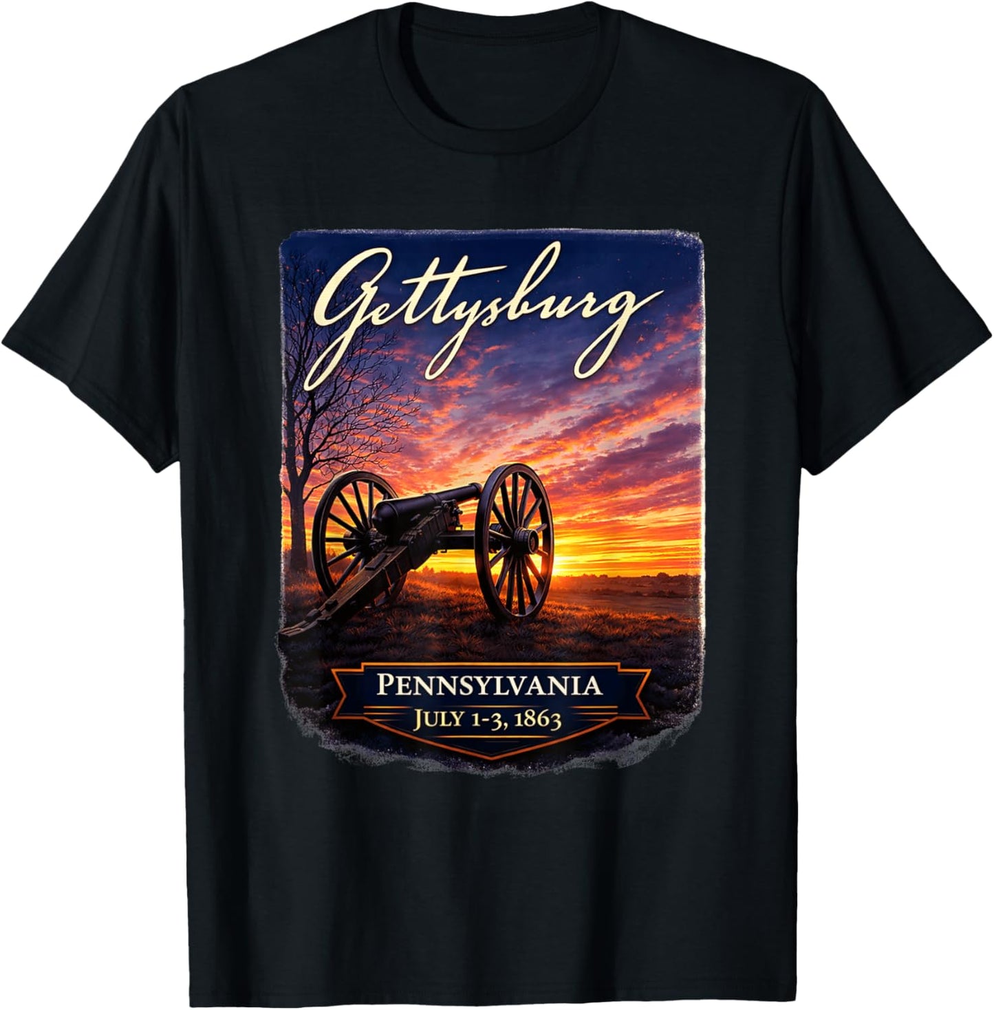 Gettysburgs National Parks Battlefield Tours Historical Joke T-Shirt - T-Shirt | Black