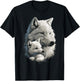 Wolf and Cub Men Wolf Lovers Women Wolf T-Shirt - T-Shirt | Black